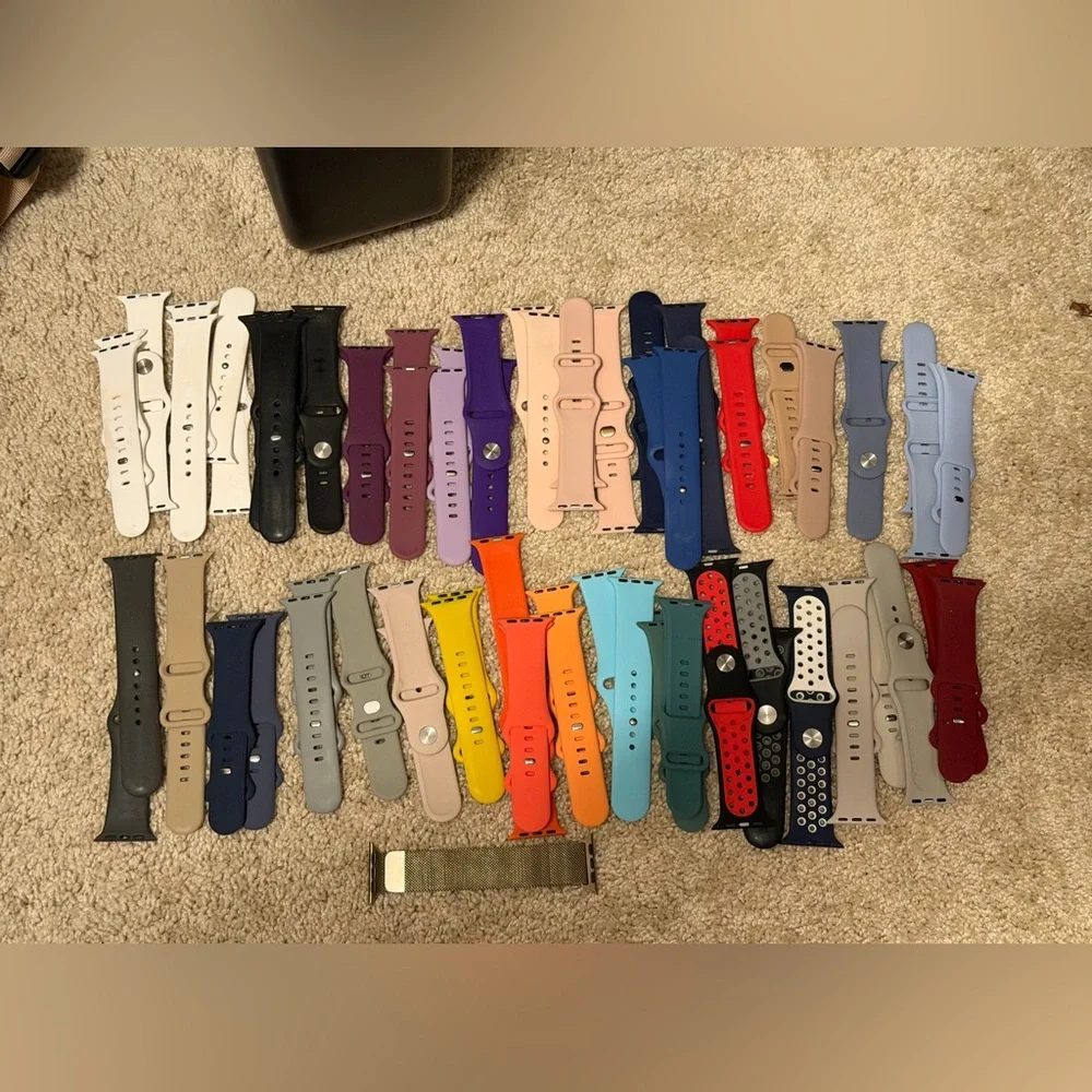 Apple Watch Bands Lot of 46 | Fits Series 6 | Used | Mixed Styles & Colors